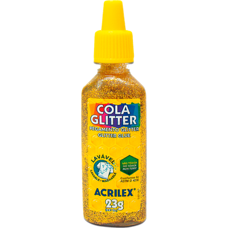 Cola Glitter Acrilex Ouro 23g
