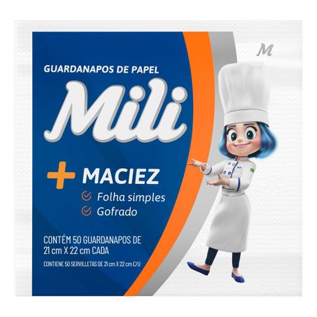 Guardanapo mili 21x22 50un