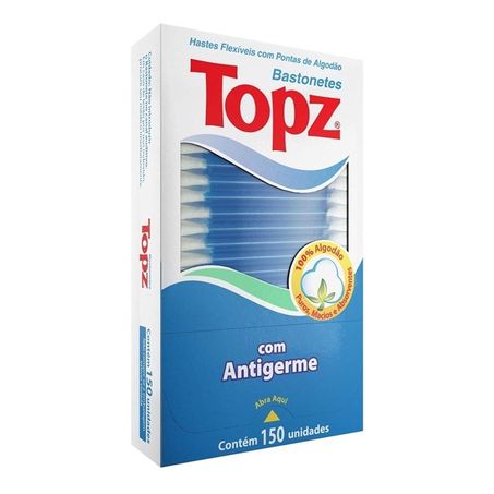 Hastes Flexíveis Topz Bastonetes Caixa 150UN