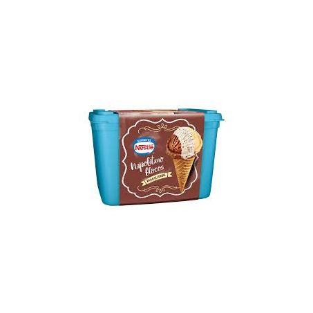 SORVETE NESTLE TRADICIONAL 1,5L NAPOLITANO/FLOCOS