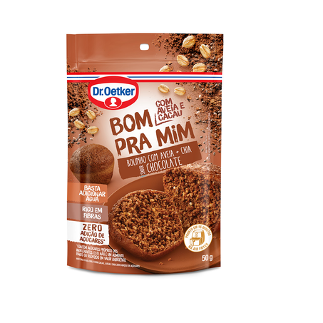 Mistura para Bolo de Caneca Dr Oetker Chocolate com Aveia e Cacau 50g