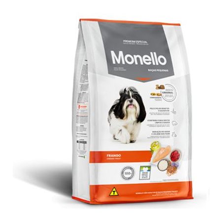 RACAO MONELLO CAES RACAS PEQUENAS FRANGO 15KG