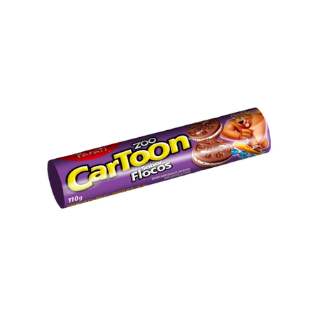 Biscoito Zoo Cartoon Flocos Pacote 110G