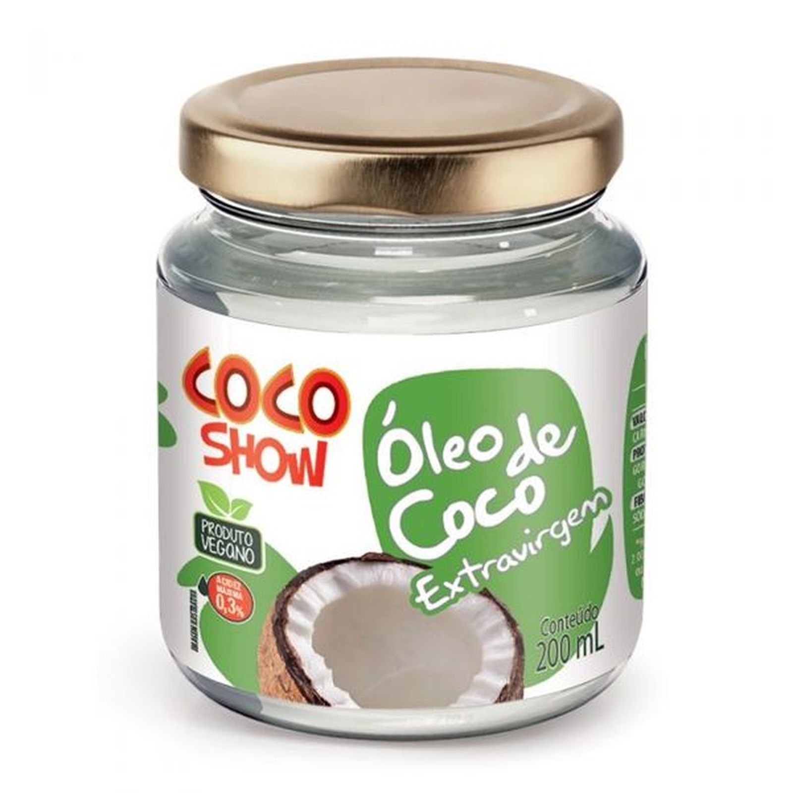 Óleo de Coco Coco Show Extra Virgem 200ml | Alvorada Max Supermercado
