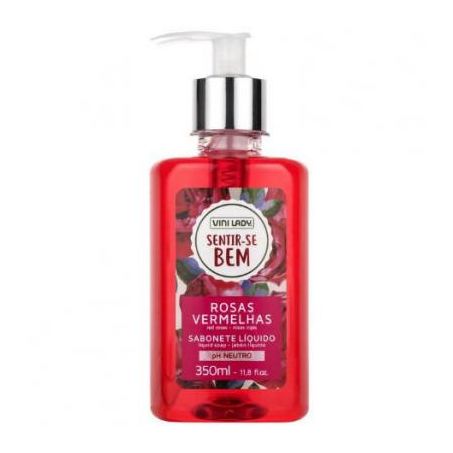 SABONETE LIQUIDO ROSAS VERMELHAS VINI LADY SENTIR-SE BEM 350ML