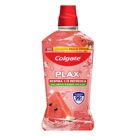 Antisséptico Bucal Colgate Plax 750ml - Zero - Melancia - Leve Mais, Pague Menos