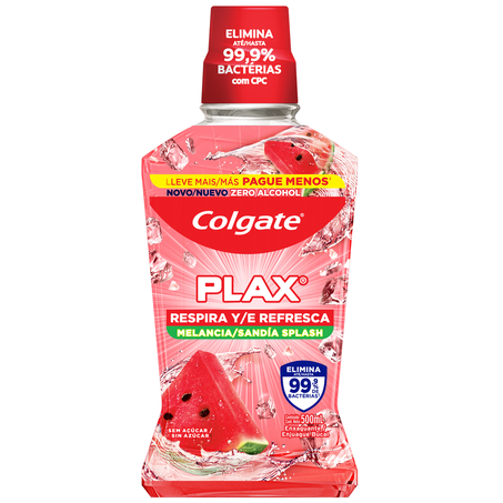 ENXAGUANTE BUCAL COLGATE PLAX MELANCIA 500ML