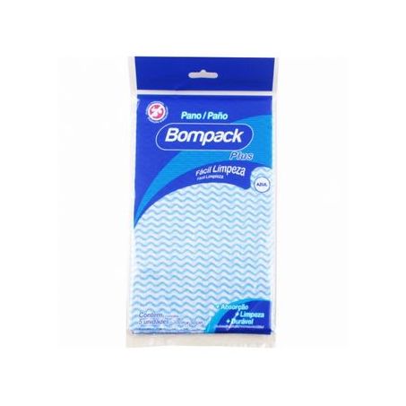 Pano mulituso bompack azul pacote 5 unidades