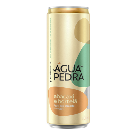 Água Saborizada Da Pedra Abacaxi/Hortelã Lata 350ml 