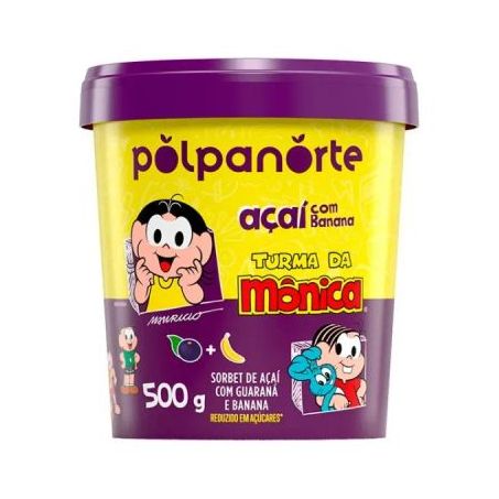 Açaí polpanorte 500g sorbet com guaraná e banana