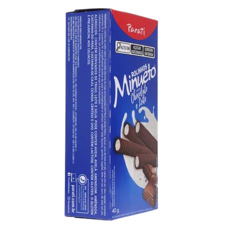 Wafer Parati Rolinho Chocolate e Leite 40g 360-30