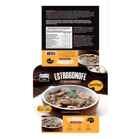 Strogonoff de carne com champignon perchef 250g