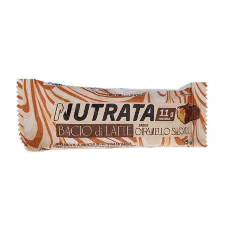 BARRA DE PROTEÍNA NUTRATA BACIO DI LATTE CARAMELO SALGADO 45G 360-34