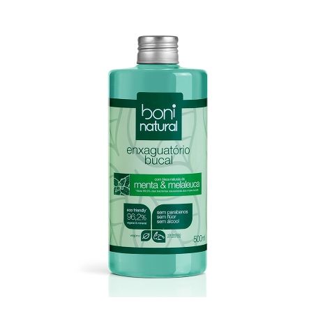 Enxaguante Bucal Boni Natural Veg. Menta/melaleuca Fc 500 Ml