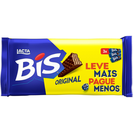 Conjunto Bis Lacta 302,4g - Ao Leite - Com 3 Unidades de 100,8g