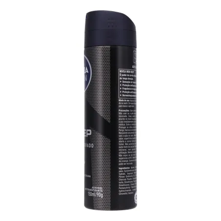 DESOD.NIVEA AERO 150ML DEEP CARVAO ATIVO MASC 360-9
