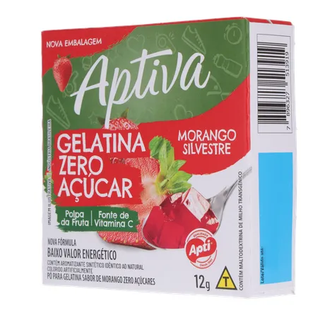 Gelatina Apti Zero Morango Embalagem 12G 360-4