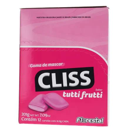 Goma de Mascar Cliss Tutti Frutti Caixa 201gr 360-1