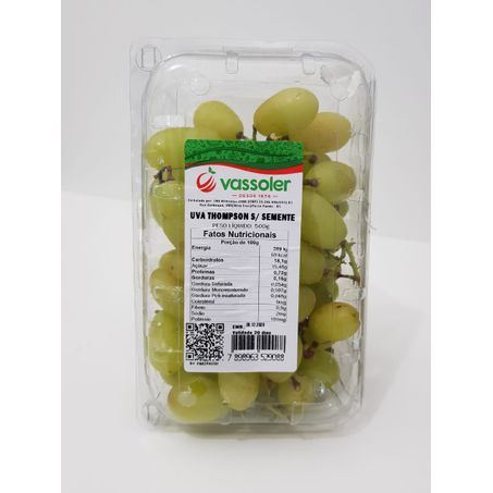 Uva thompson branca vassoler 500 gr