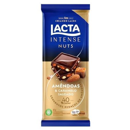 Chocolate lacta amendoas e caramelo salgado 85g