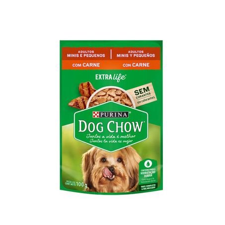 RAÇÃO DOG CHOW 100G ADULTOS CARNE AO MOLHO