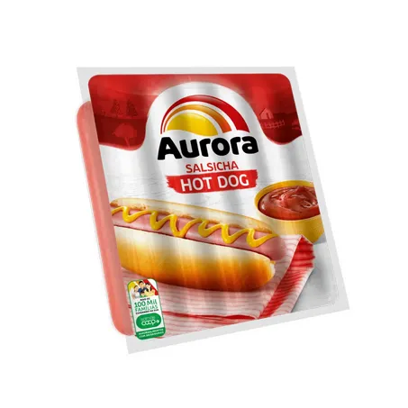 Salsicha suino aurora hot dog sem corante 500g*