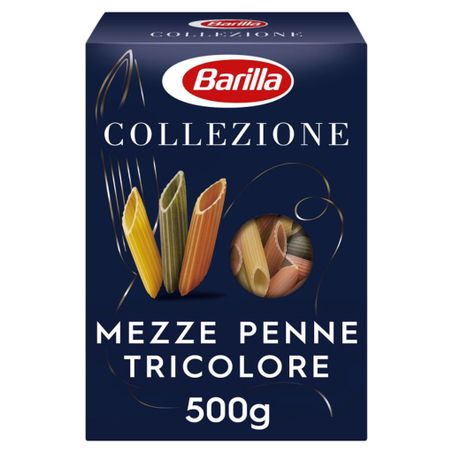 Massa barilla grano duro penne tricolore 500g
