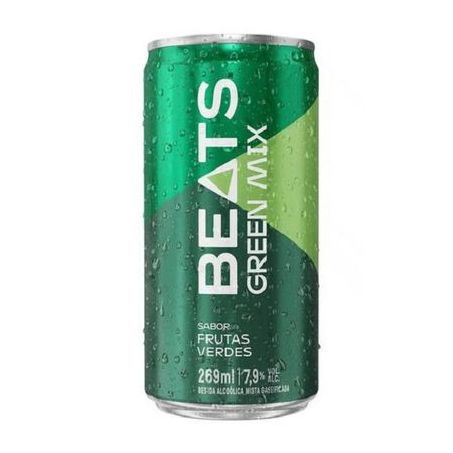 Bebida Mista Alcoólica Gaseificada Frutas Verdes Beats Green Mix Lata 269ml