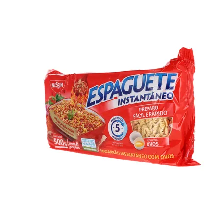 MASSA NISSIN ESPAGUETE C/OVOS T5 500G 360-4
