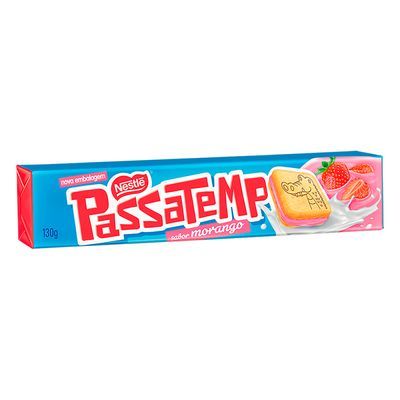 Biscoito recheado morango passatempo 130g