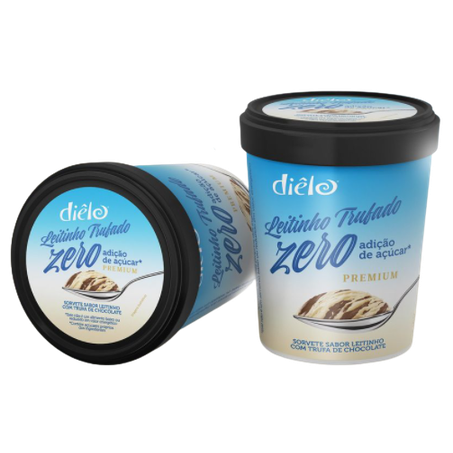 Sorvete dielo trufado zero açúcar 500ml