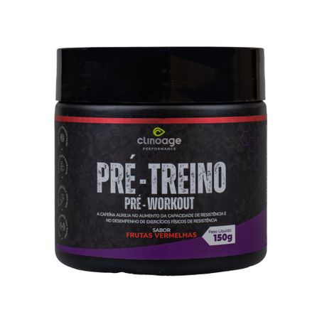PRÉ-TREINO SABOR FRUTAS VERMELHAS 150G CLINOAGE