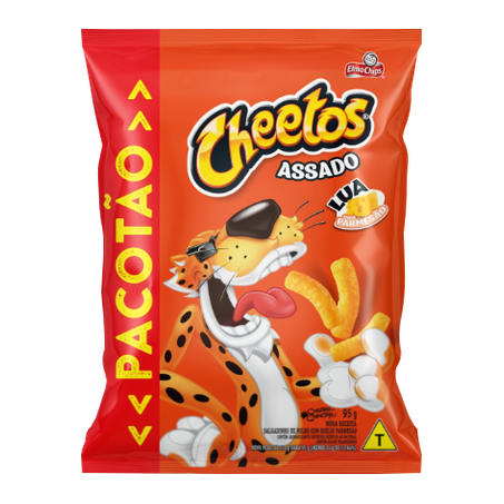 SALGADINHO DE MILHO ASSADO LUA QUEIJO PARMESÃO ELMA CHIPS CHEETOS PACOTE 95G