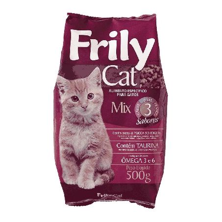 Ração frily cat mix 3 sabores 500g