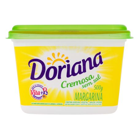 MARGARINA CREMOSA SEM SAL DORIANA POTE 500G