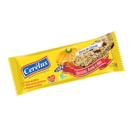 Cereal bar.cerelus 20gr ban.aveia.mel
