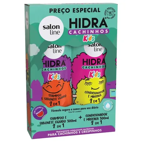 KIT SHAMPOO+COND SALON LINE 300ML HIDRA CACHINHOS KIDS