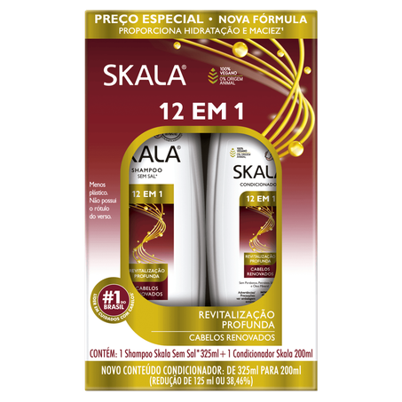 KIT SHAMPOO+CONDICIONADOR SKALA 12EM1 325/200ML 360-1