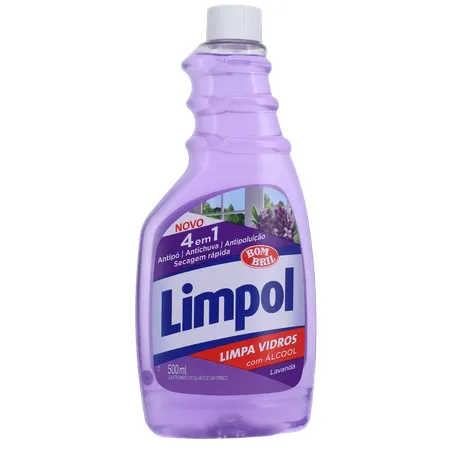Limpa Vidros Limpol com Álcool 4em1 Refil 500ML 360-35