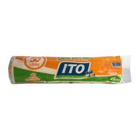 SACO LIXO EM ROLO ITO 50 LITROS C/10              