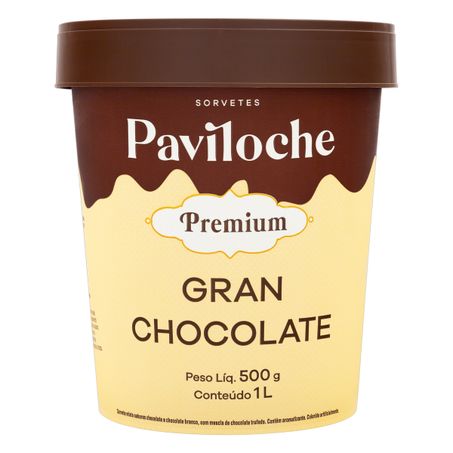 SORVETE GRAN CHOCOLATE PAVILOCHE PREMIUM