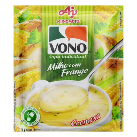 SOPA INDIVIDUAL CREMOSA MILHO COM FRANGO VONO