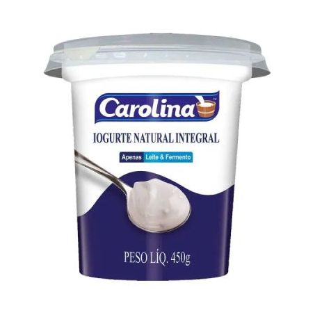 Iogurte integral 450g. carolina