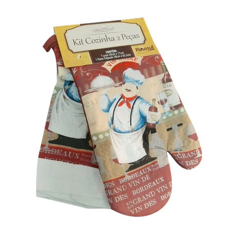 Kit cozinha panosul luva-pano 2pc