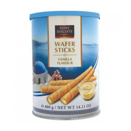 BISCOITO FEINY WAFER STICKS 400G COM BAUNILHA