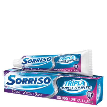 Creme Dental Sorriso Tripla Limpeza Completa Caixa 70gr