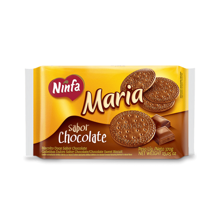 Biscoito ninfa 370g maria sabor chocolate
