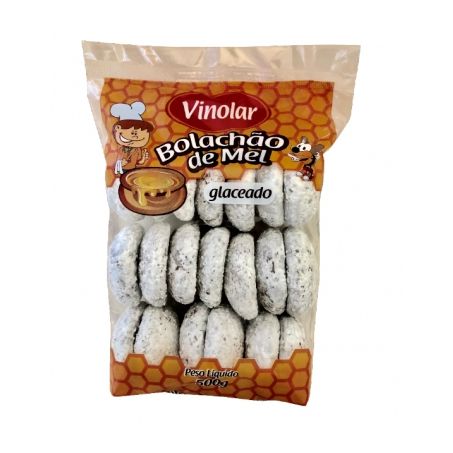 Biscoito bolachão mel com glacê vinolar 500g