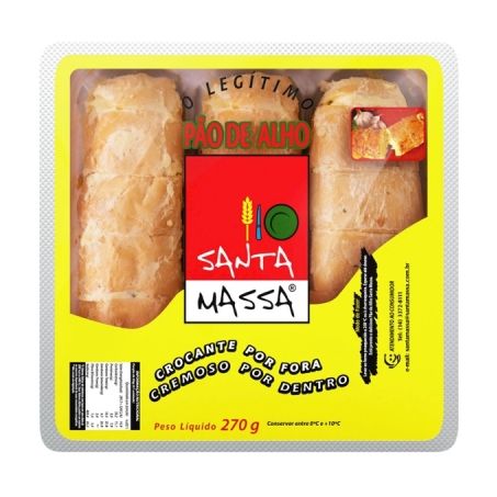 Pão de Alho Santa Massa Tradicional Pacote 270G