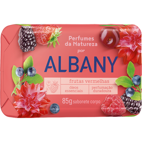 Sabonete Albany Em Barra Frutas Vermelhas 80g 
 